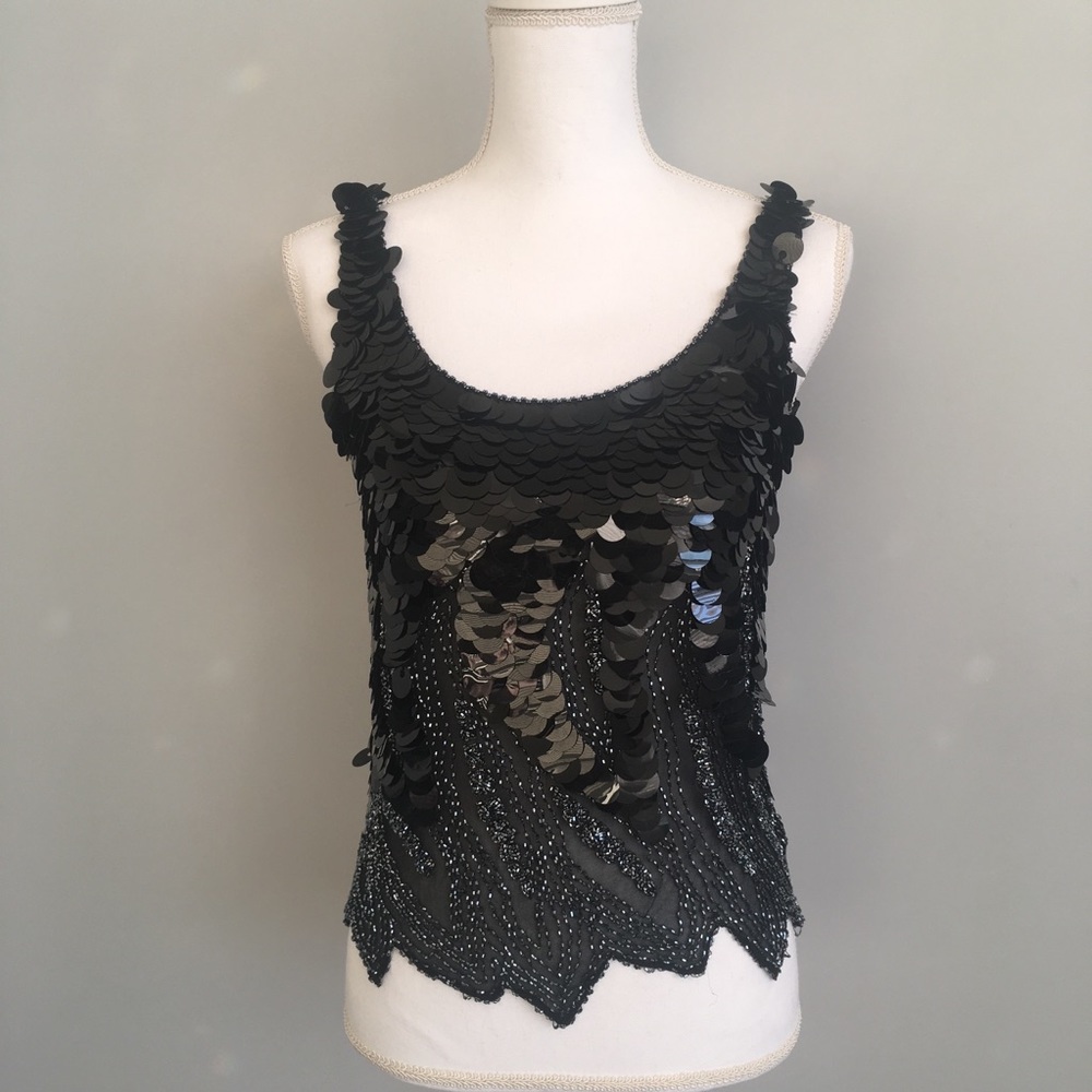 Vintage Sequin and Beaded top